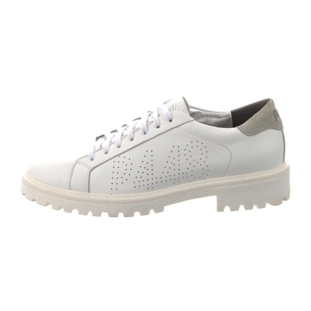 P448 Women’s Bull White Leather Low Top Platform Sneakers Size 37
